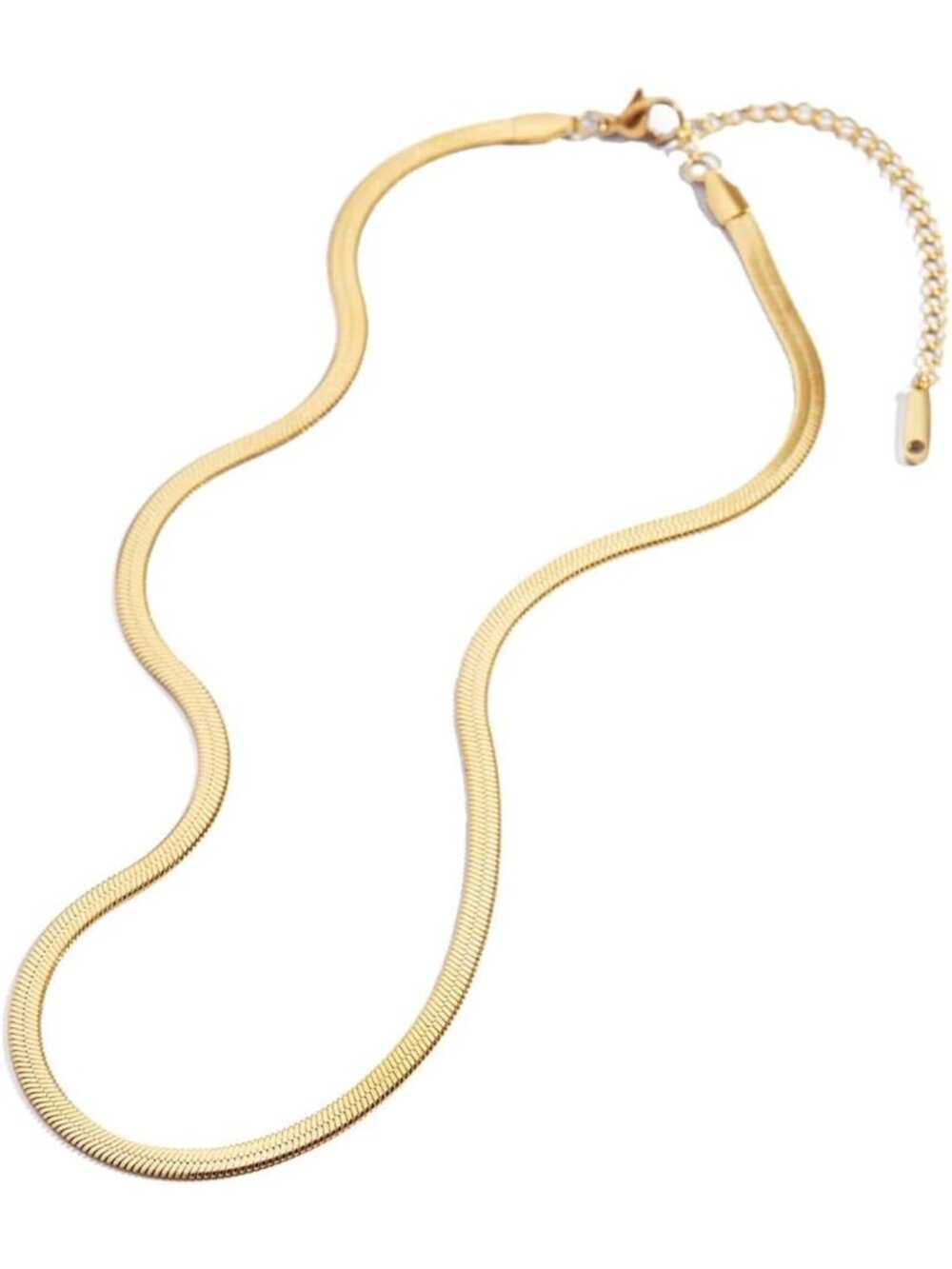 Elegant Herringbone Gold Chain Necklace | Trendy Layering Jewelry Accessory